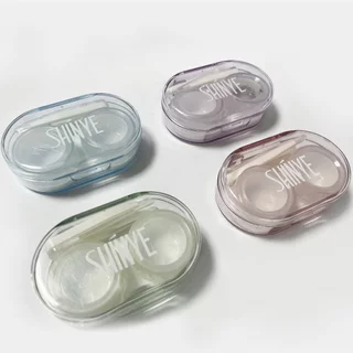 ตลับคอนแทคเลนส์ กล่องคอนแทคเลนส์ น่ารัก กล่องคอนแทค (คละลาย) สีชมพู + สีน้ำเงิน + สีม่วง + สีเขียว