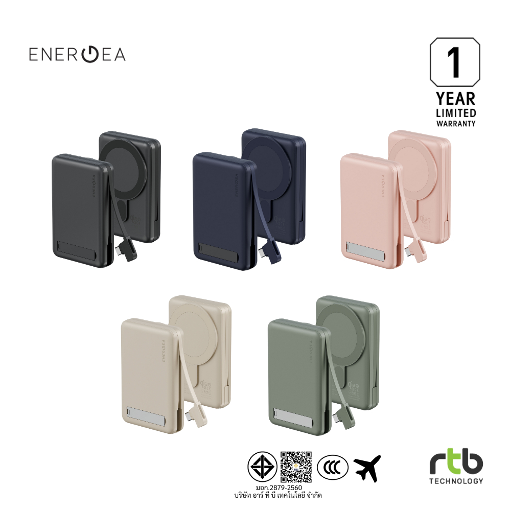 [CCC + Qi2] Energea MagPac Pro+ พาวเวอร์แบงค์ Powerbank 10000mAh PD20W แบตสำรอง ไร้สาย