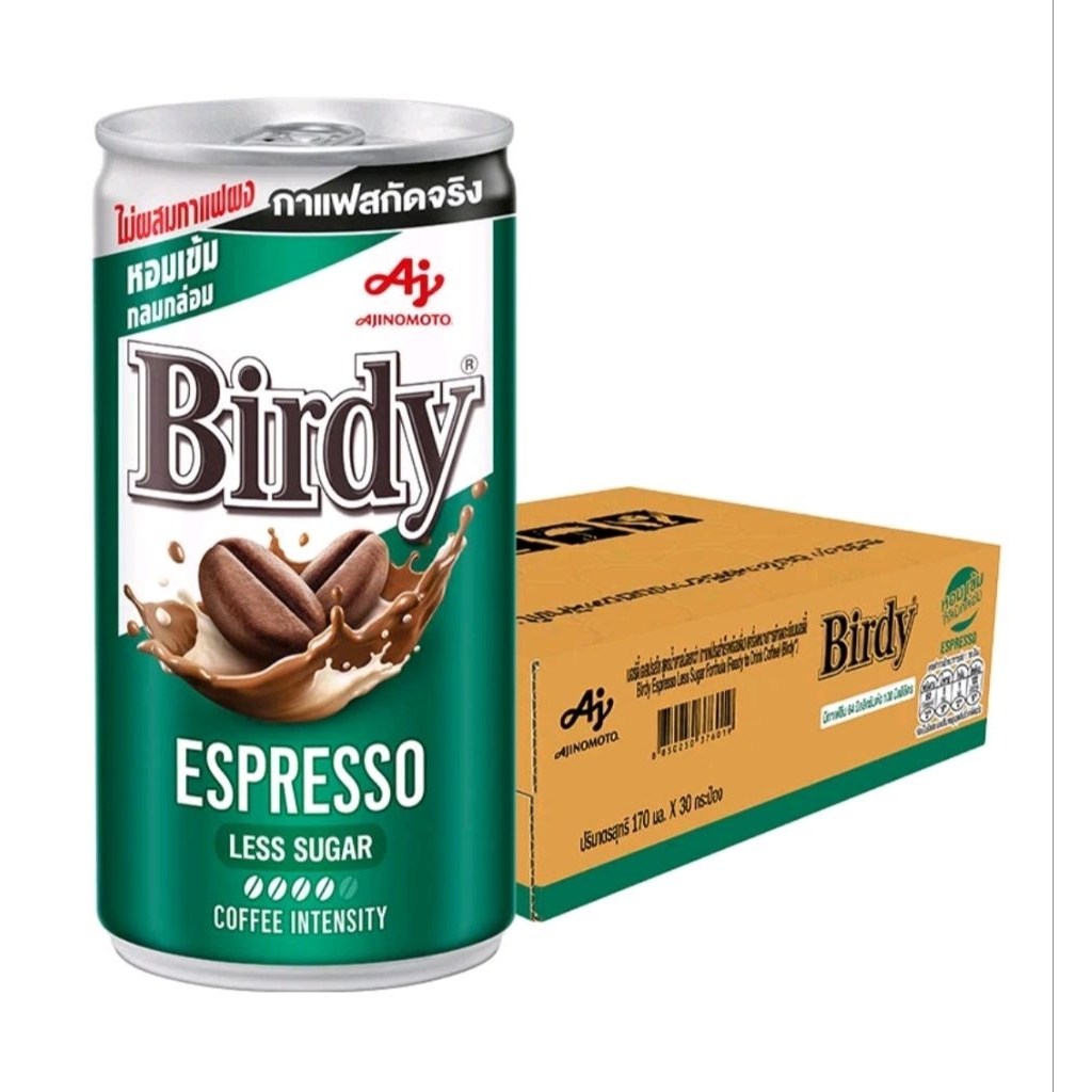 เบอร์ดี้กาแฟปรุงสำเร็จ เอสเปรสโซ่ ขนาด170มล. 30กระป๋อง