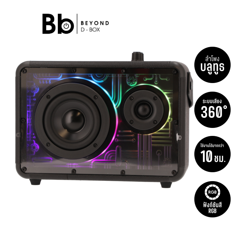 [Live] ลำโพง TECHPRO RGB รุ่น Lynx01 สี Black by BB Beyond D-Box