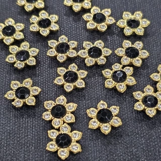 DP6 เพชรดอกไม้หลากหลายสี ขนาด11 มิล จำนวน 50 เม็ด สำหรับตกแต่งเหรียญโปรยทาน งานฝีมือต่างๆ