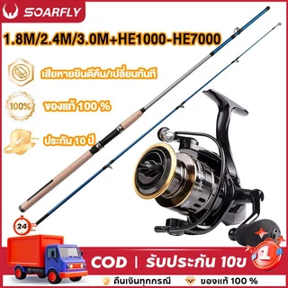 MODOFO รอกสปินนิ่ง รอกตกปลา อลูมิเนียม น้ําหนักเบา แรงลากสูง50KG 7.2:1 รอกหยดน้ำ รอกสปินนิ่ง รอกตกปลา กันสนิม ตกปลาทะเล