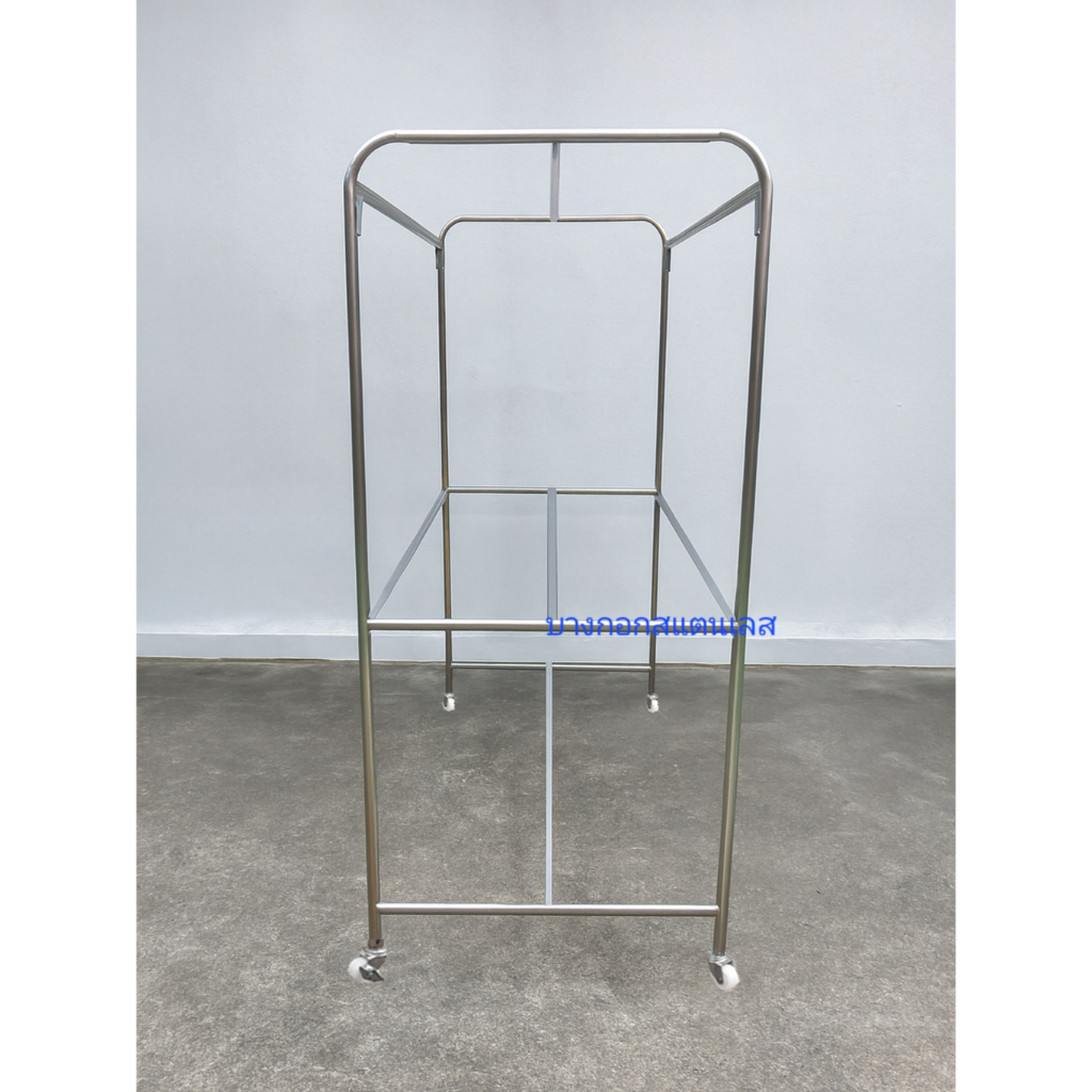 พร้อมส่ง!! ราวตากผ้าสแตนเลส ยาว 1.50 เมตร 6 ราว ล้อล๊อคได้ ราคาสุดคุ้ม - รูปที่ 4