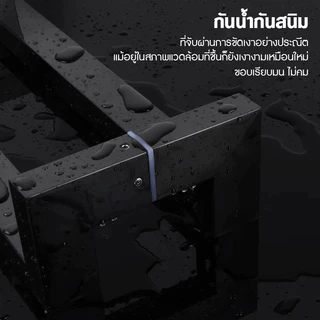 มือจับประตูสแตนเลส ท่อเหลี่ยม 25×38 มม. ความหนา 1 มม. ราวจับทั้งสองด้าน(1 คู่) ประตูกระจก ประตูไม้ ประตูโลหะ จากกรุงเทพฯ