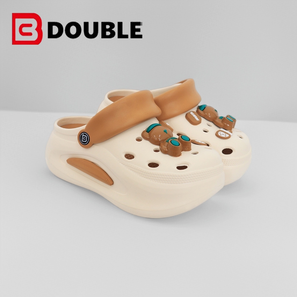 BB DOUBLE รองเท้าผู้หญิงแพลตฟอร์มด้านนอกสวมใส่ ใหม่ลื่นยชายหาดแฟชั่นความสูง