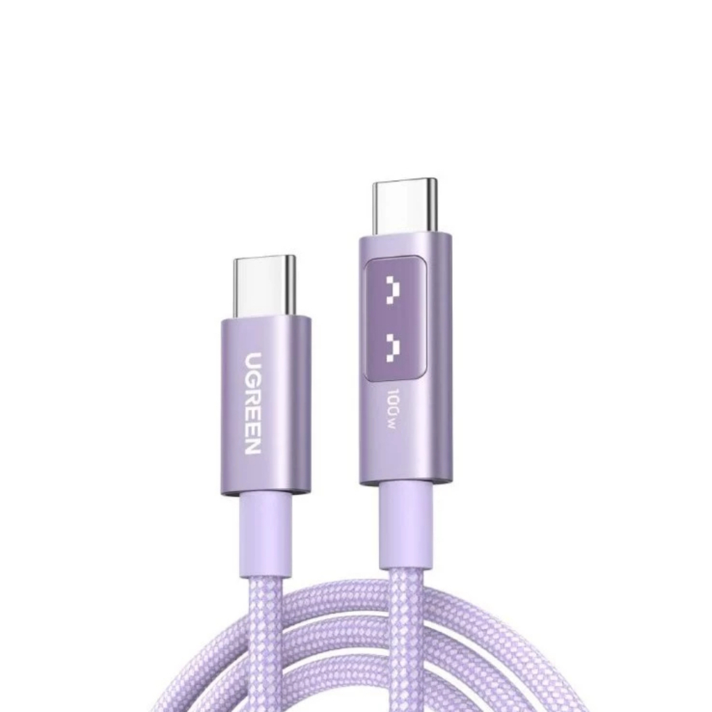 Ugreen สายชาร์จ USB-C to USB-C Cable Nylon 100W [1M  2M] Robot Purple