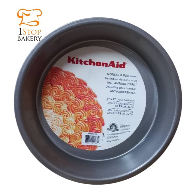 KitchenAid USA KBNSO09RD Professional-Grade Nonstick 9" x2" Round Pan พิมพ์อบเค้ก