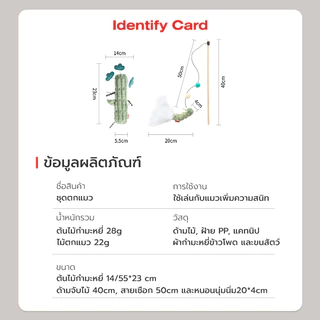 Petstar ไม้ล่อแมว ไม้ตกแมว ของเล่นแมว Pet toy ช่วยเสริมทักษะ กระตุ้นการเล่นและออกกำลังกาย