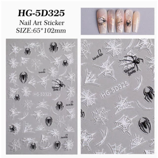 K2.[แผ่นเล็ก ไม่มีซอง] สติ๊กเกอร์แมงมุม spider ลายนูน 5D รุ่นแผ่นเล็ก งานสวยจ้าา