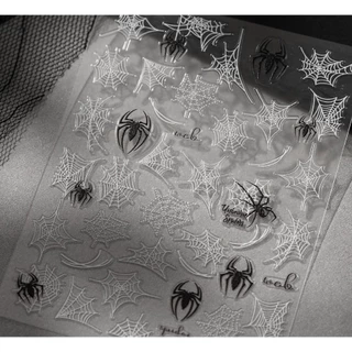 K2.[แผ่นเล็ก ไม่มีซอง] สติ๊กเกอร์แมงมุม spider ลายนูน 5D รุ่นแผ่นเล็ก งานสวยจ้าา