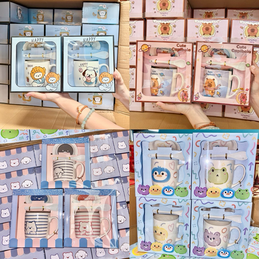 ชุดของขวัญ ชุดแก้วของขวัญ แก้วเซรามิกพร้อมกล่องน่ารักมาก