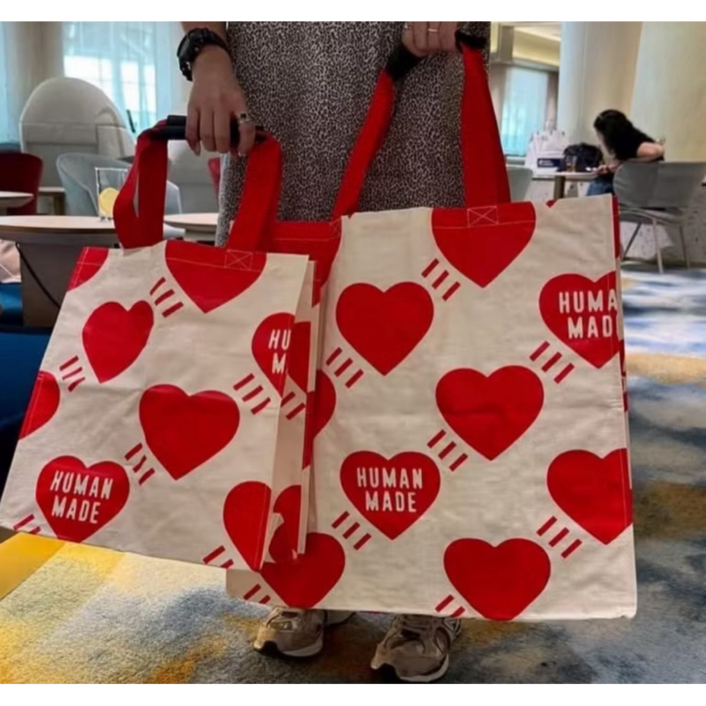 new พร้อมส่ง พร้อมส่ง HUMAN MADE Shopping Bag ถุง กระเป๋า Tote Human Made Limited Edition
