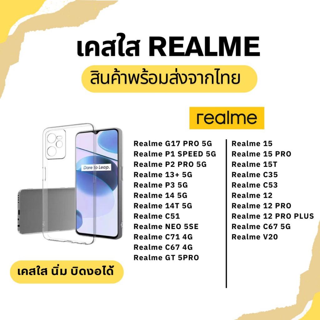เคส TPU เคสใส กันกระแทก Realme G17 PRO 5G P2 PRO 5G Realme 13+ 5G P3 5G 14 5G 14T 5G C51 15Pro 15T