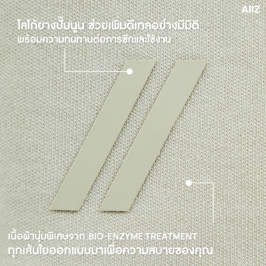 AIIZ เสื้อยืดผู้ชายคอกลมแขนสั้น รูปที่ 5