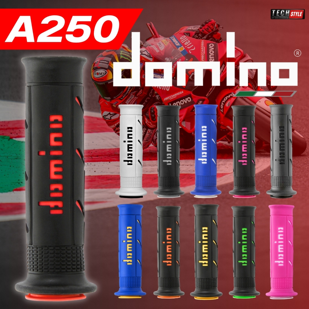 ปลอกแฮนด์ Domino แท้ รุ่น A250 MADE IN ITALY ปลอกแฮนด์ที่ใช้แข่งขันใน MotoGP นุ่มสบาย ติดมือ ไม่ลื่น