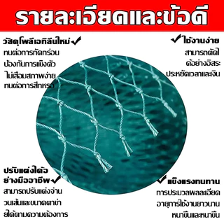 ตาข่ายล้อมไก่ ตาข่ายกันนก 1.5/1.7/2/2.5ม. รั้วตาข่าย โปลี ตะข่ายล้อมไก่ อวนล้อมไก่ ตาข่ายปลูกผัก ตาข่ายดักงู ดักสัตว์