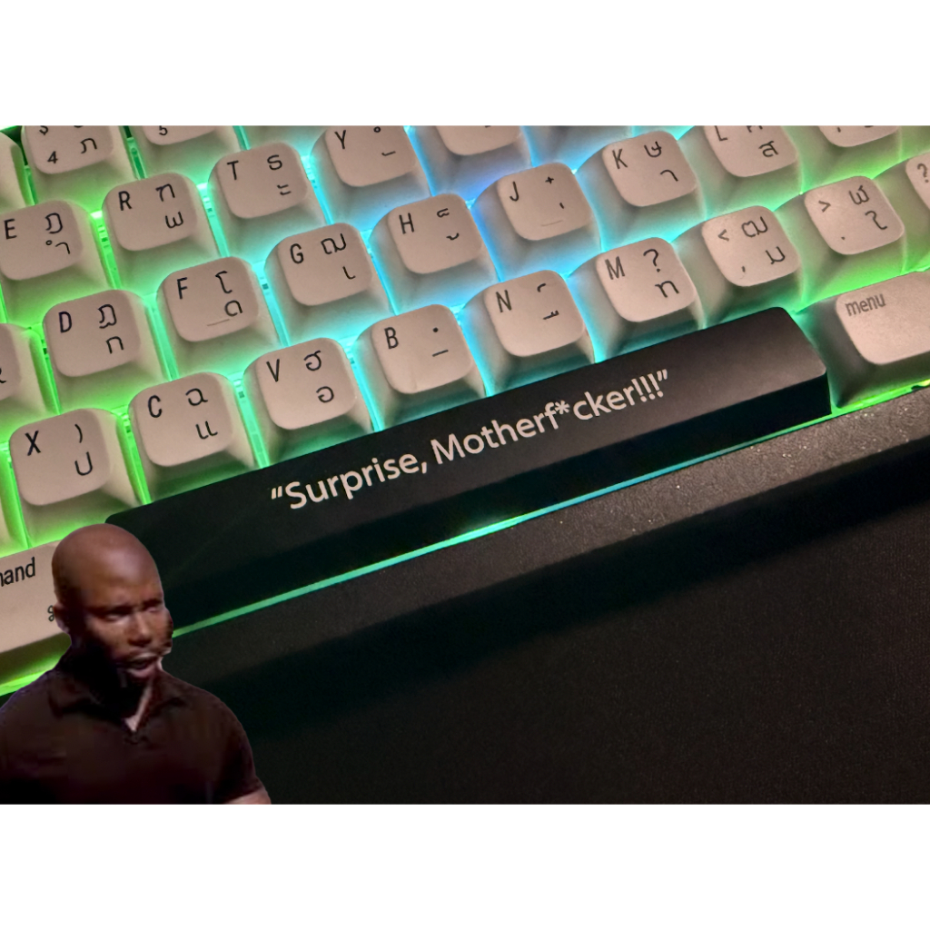 ส่งฟรี Artisan keycap spacebar จ่าโด็ก กับมีมของเขา