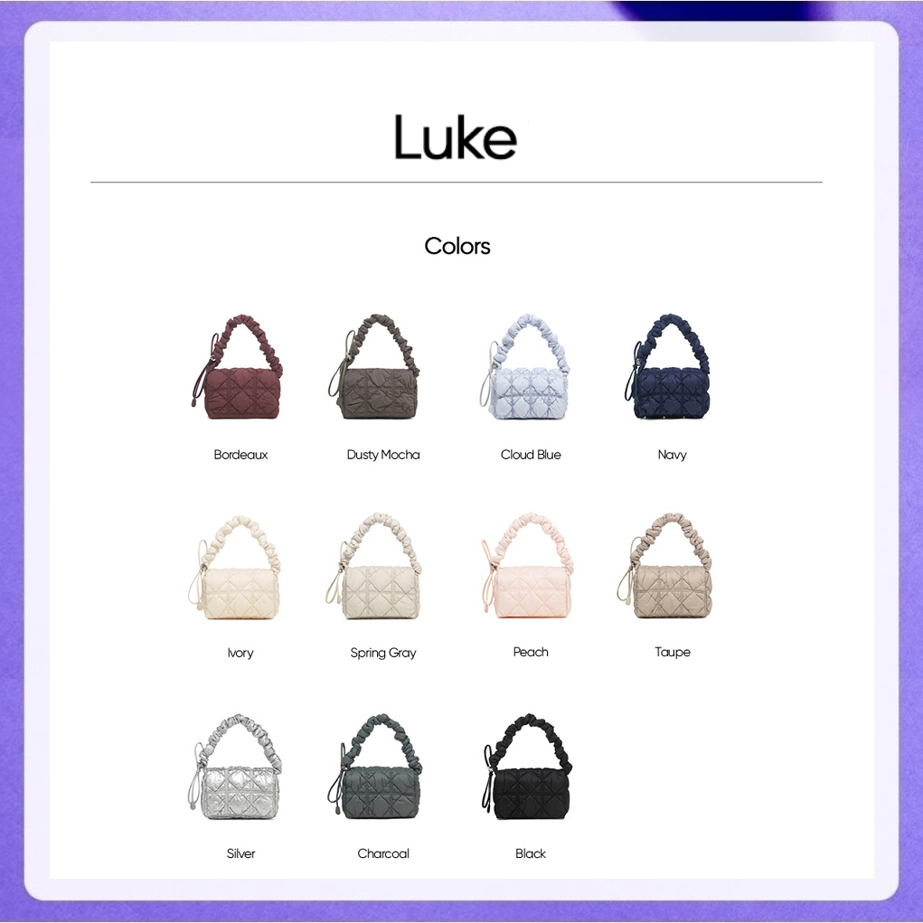 Carlyn Luke 11Colors H74103010 (Dusty Mocha, Peach, Spring Grey, Ivory, Black, Taupe, Silver, Charcoal, Cloud Blue, Navy