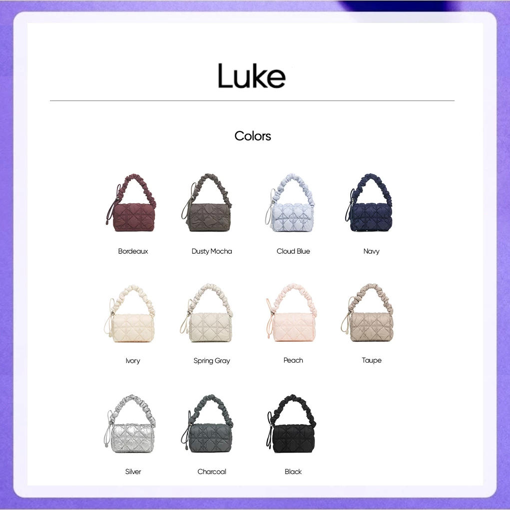 Carlyn Luke 11Colors H74103010 (Dusty Mocha, Peach, Spring Grey, Ivory, Black, Taupe, Silver, Charcoal, Cloud Blue, Navy
