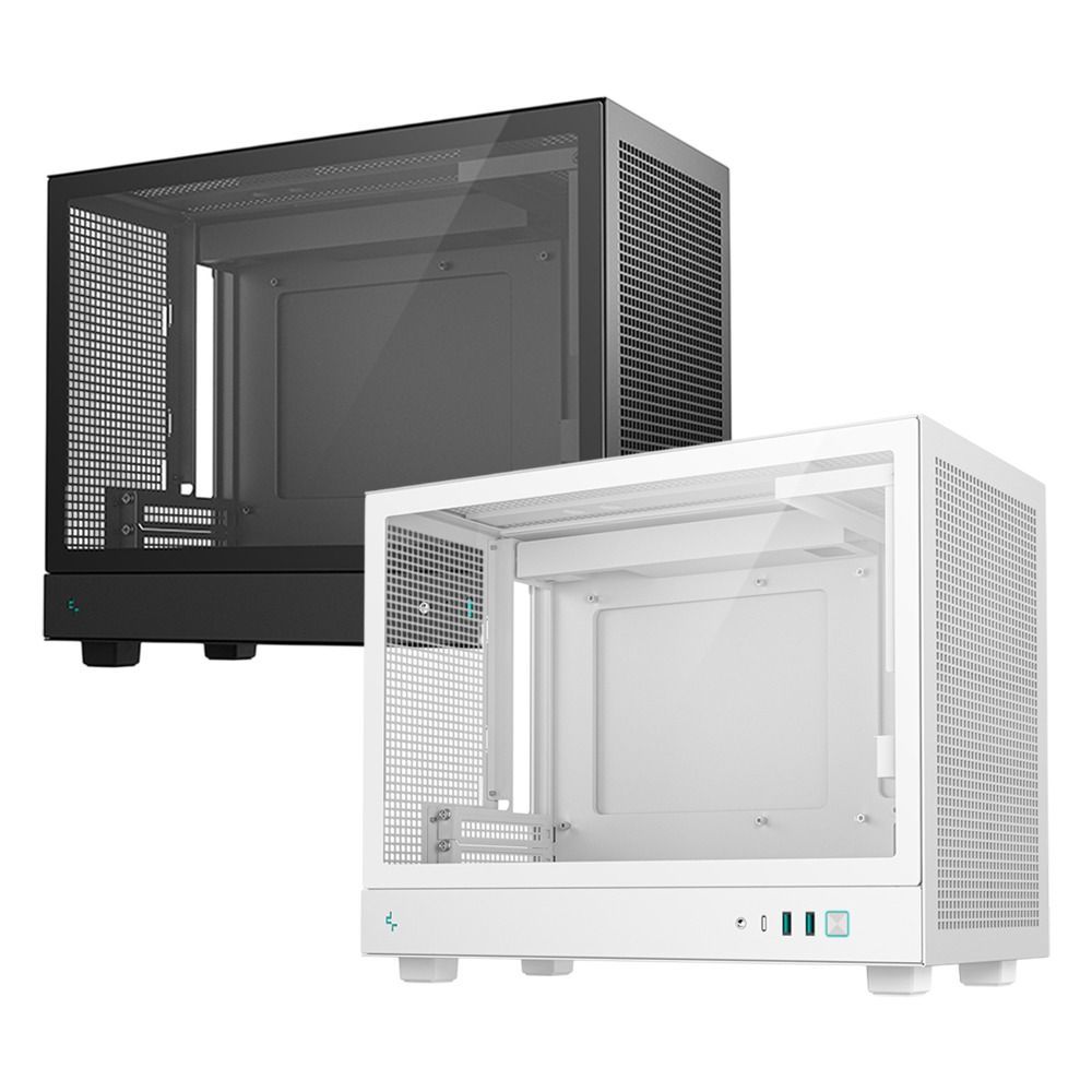 CASE DEEPCOOL ( CH160 PLUS M-ATX ) BLACK / WHITE [ M-ATX ]