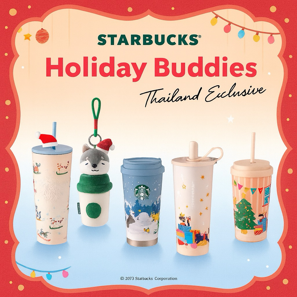 💯%🐶🎄Starbucks Holliday Buddies Phase4 Chirstmas คริสมาส Starbucks cups แก้วสตาร์บัคส์ ของแท้จากShopเ