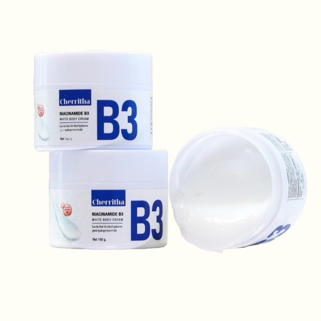 NIACINIMIDE B3 WHITE BODY CREAM ครีมทาผิวเฌอริตา ครีม บี 3  1 กระปุก 150 กรัม