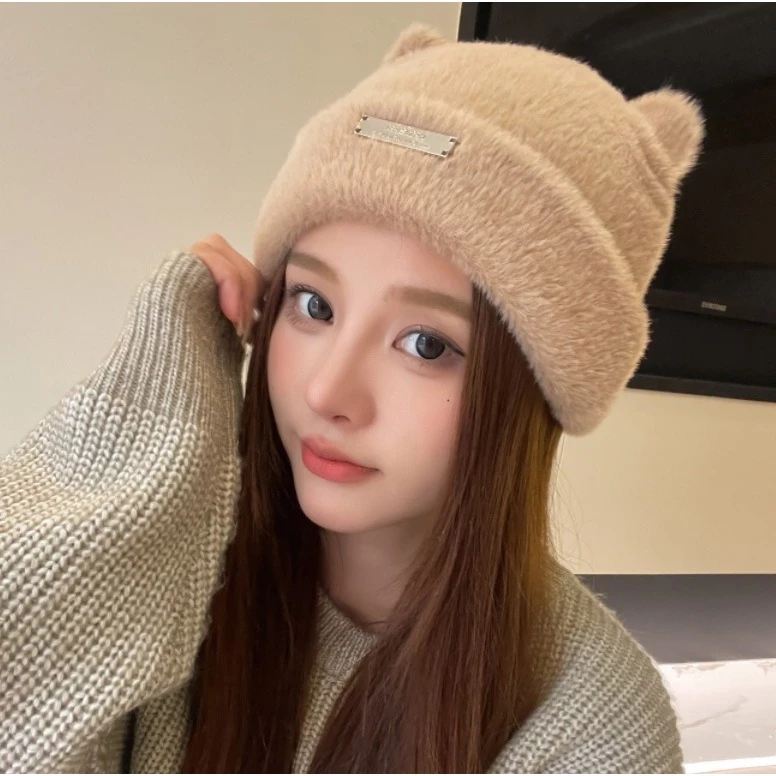 หมวกถักแต่งหูแมว สไตล์เกาหลี สำหรับผู้หญิง thumbnail 7