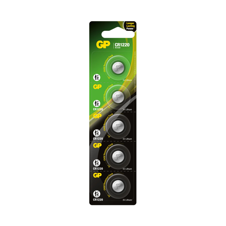 ถ่าน GP CR1220 Lithium Coin Batteries ถ่านลิเทียม