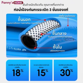 KUJIRA ชุดสายยางรดน้ำ4หุน(1/2") 10เมตร/15เมตร/20เมตร/30เมตร ชุดล้างรถ รดน้ำต้นไม้ ครบเช็ท หัวฉีดแรงดัน รดน้ำผัก