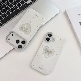 เคสสวยหรู ลายโบว์ติดเพชร for iphone 17,17pro,17promax,16,16promax,15,15promax,14,14promax,13,13promax,16pro 17,pro,max