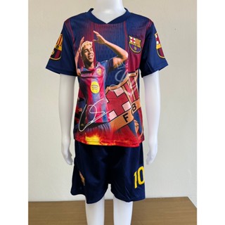 ชุดฟุตบอลเด็ก ทีมบาร์เซโลน่า หมายเลข 10 ดีไซน์ล่าสุด ปี 2026…