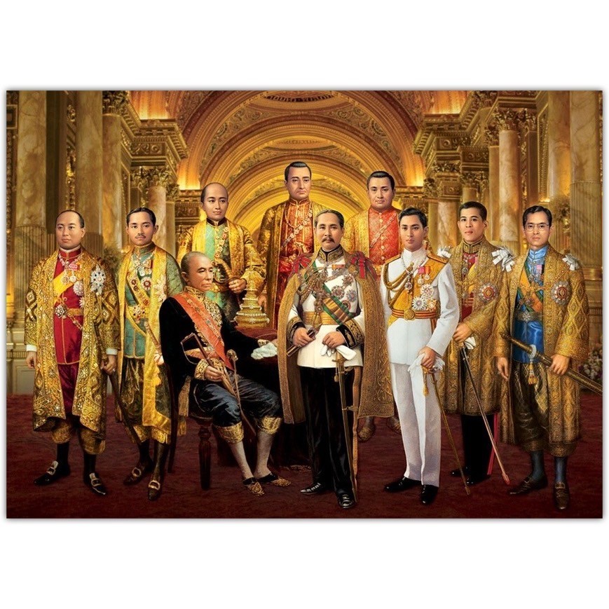 รูปภาพมงคล พระฉายาลักษณ์ รัชกาลที่ 1-10 ขนาด 15x21 นิ้ว ภาพติดผนัง หรือนำไปใส่กรอบ