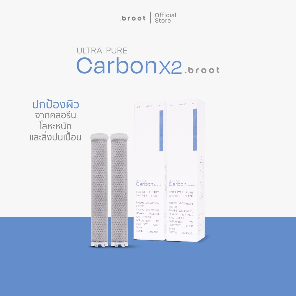 SET CARBON MICRO FILTER X2 [FOR ULTRA PURE SHOWER]