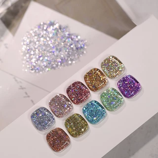 สีเจล XEIJAYI 15ml โทนสีกลิตเตอร์แฟลช Glitter flash 5D