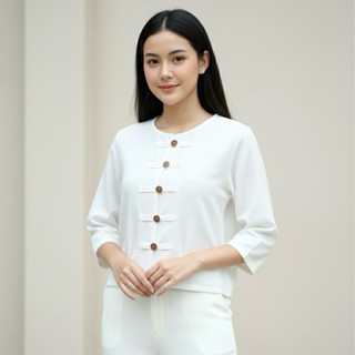 เสื้อผ้าฝ้าย รุ่นกาสะลอง กระดุมเหรียญ งานเนี้ยบ คุณภาพดี