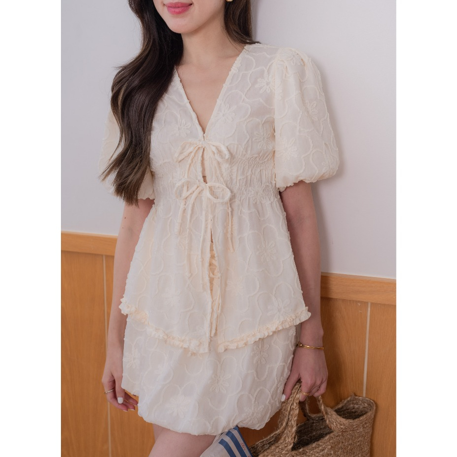 (  พร้อมส่ง ) TheBlancPale : Ella top เสื้อคนสวย ผ้าสวยมาก
