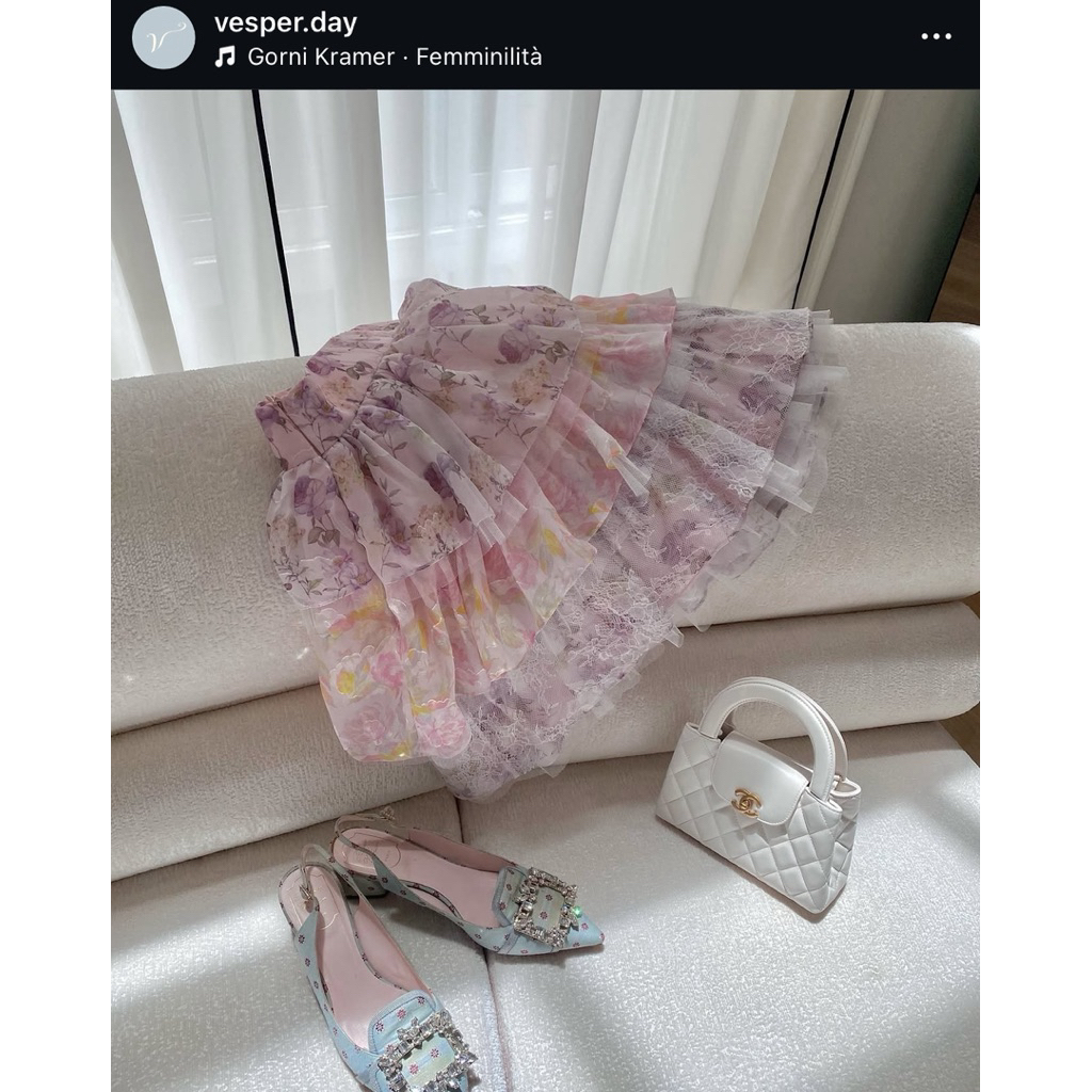 กระโปรงลาย Peony Brand:Vesper.Day