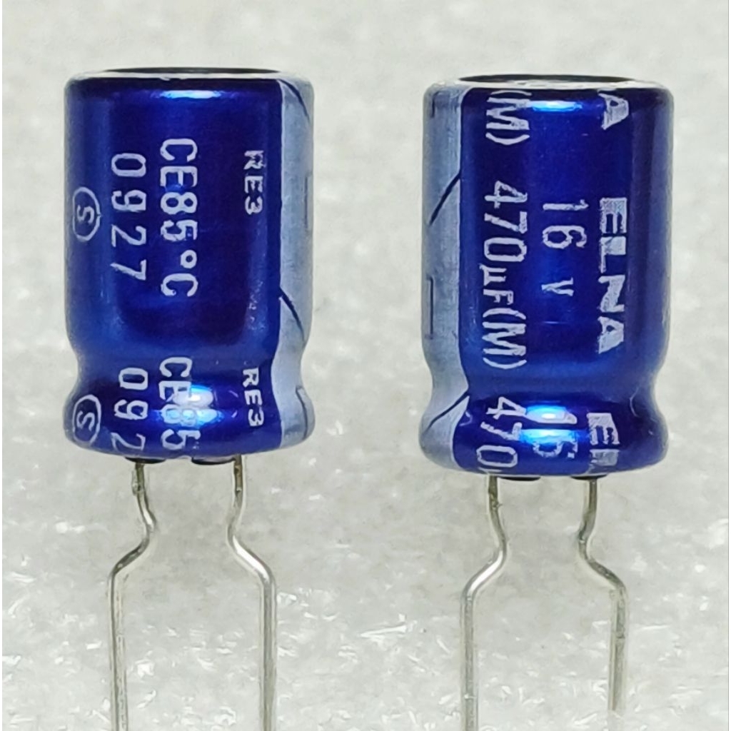 Elna RE3 470uf 16v capacitor ตัวเก็บประจุ คาปาซิเตอร์