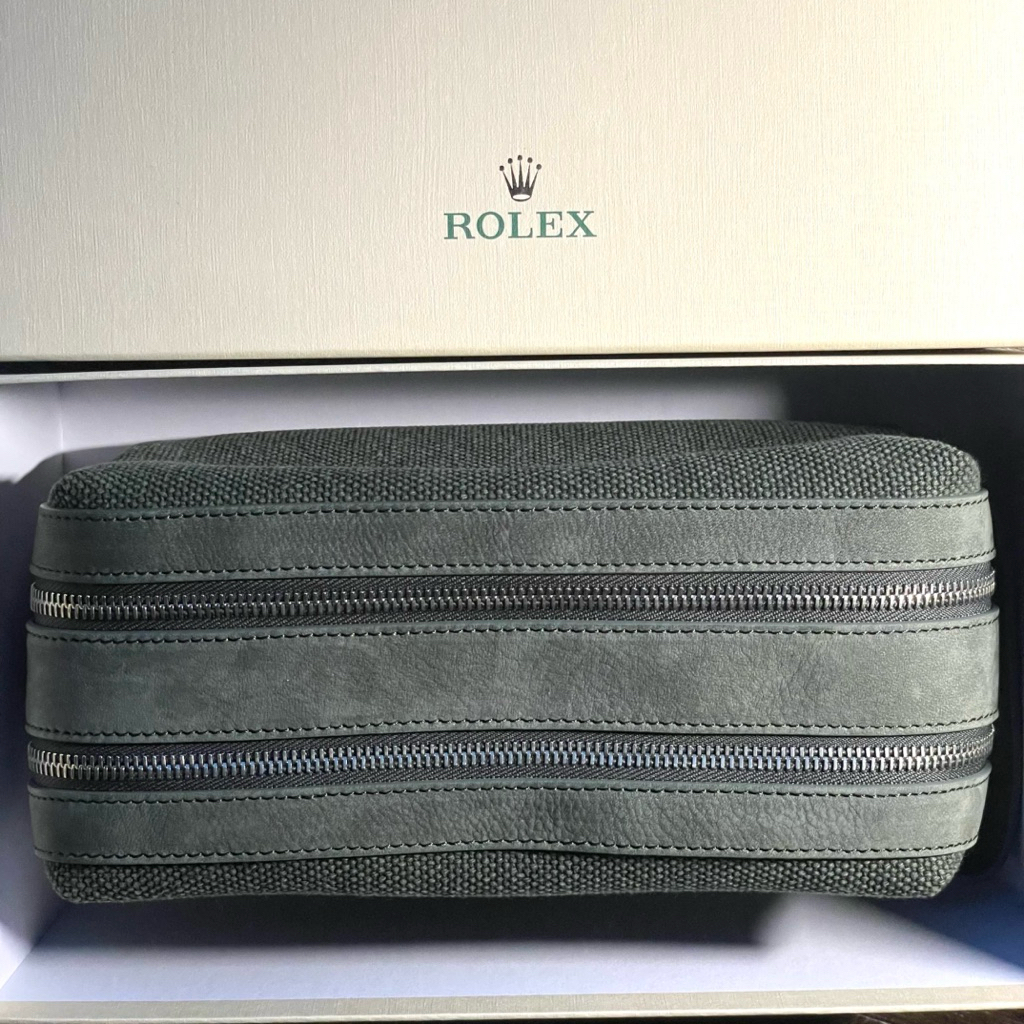 ROLEX POUCH TOILETRY BAG แท้ 💯 กระเป๋า กระเป๋าเดินทาง travel luggage tudor omega cartier longines lu