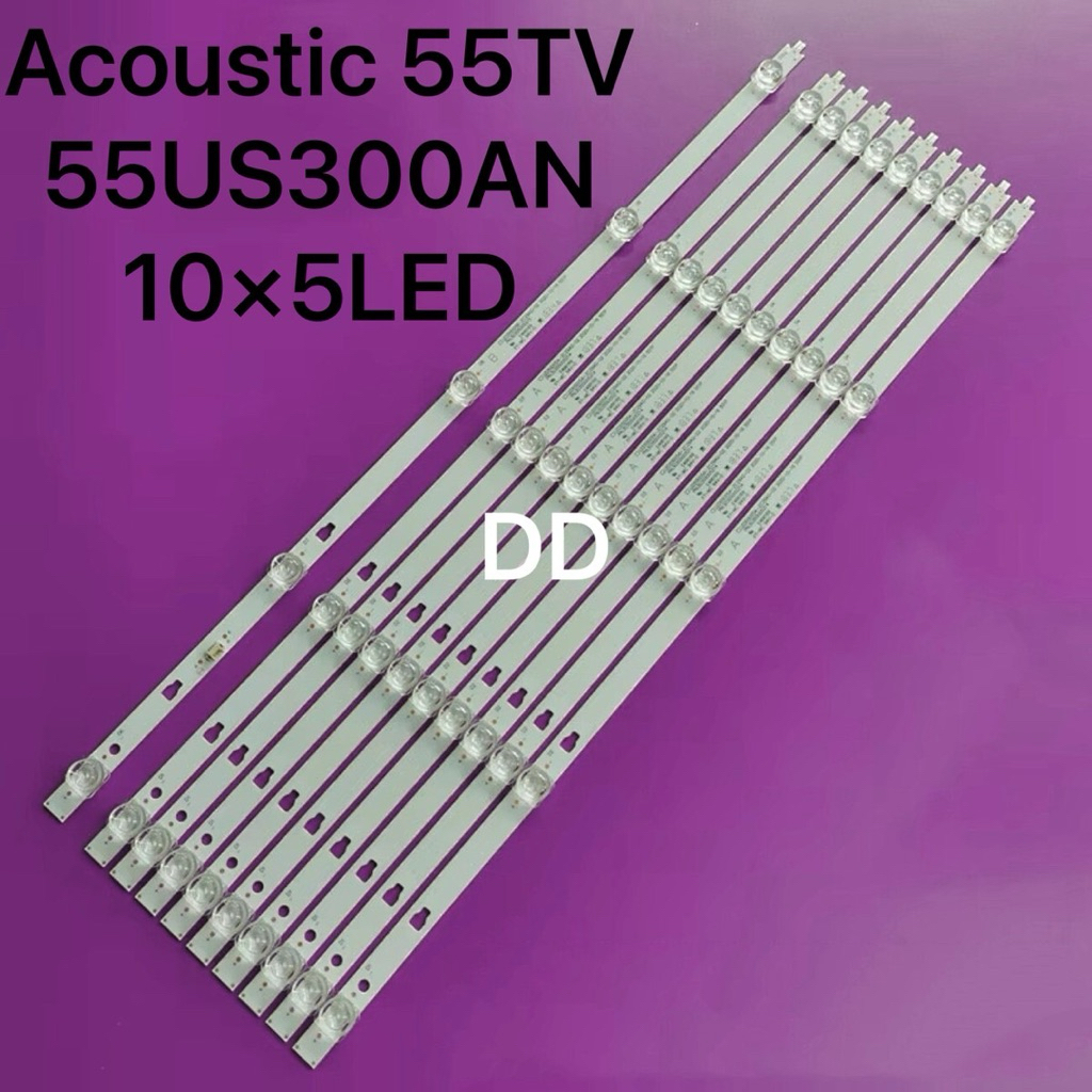 Acoustic 55TV 55US300AN 10×5LEDแถบไฟแบ็คไลท์ LED เหมาะสำหรับ MI L55M5-A2 AZ LED55D05A-ZC29AG-02 DLAL