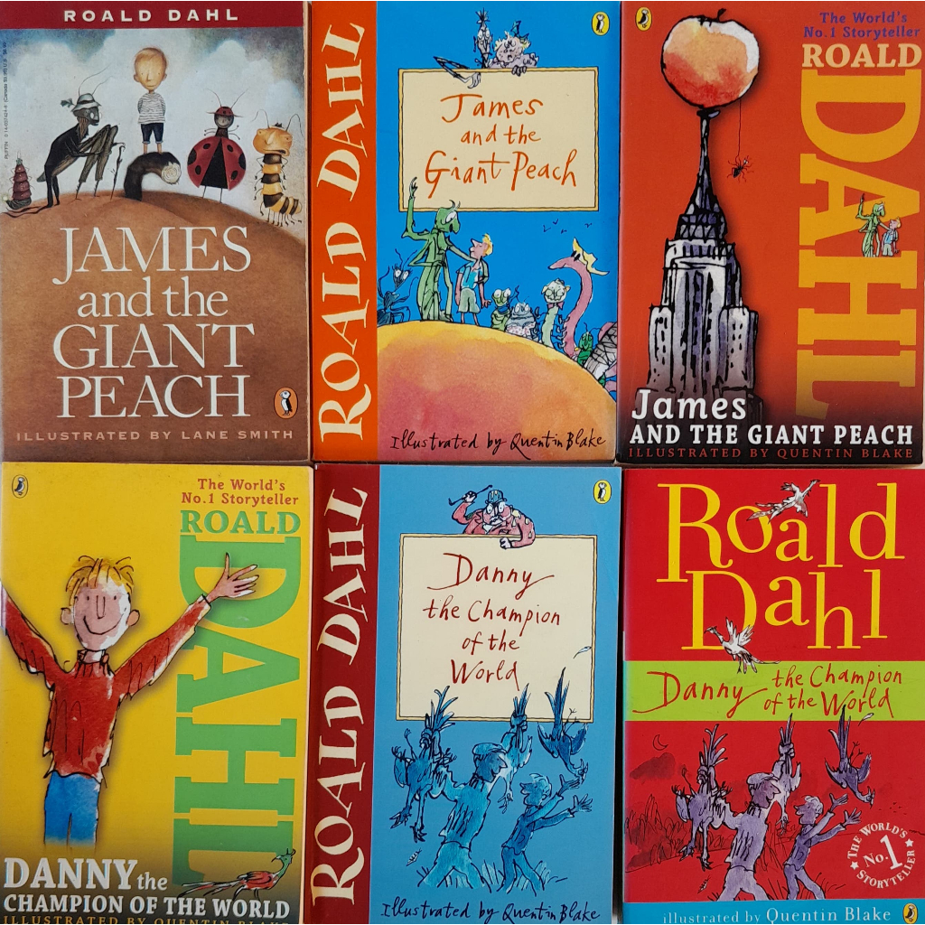 Roald Dahl 15 James and the Giant Peach, Danny the Champion of the World หนังสือมือสอง ปกอ่อน