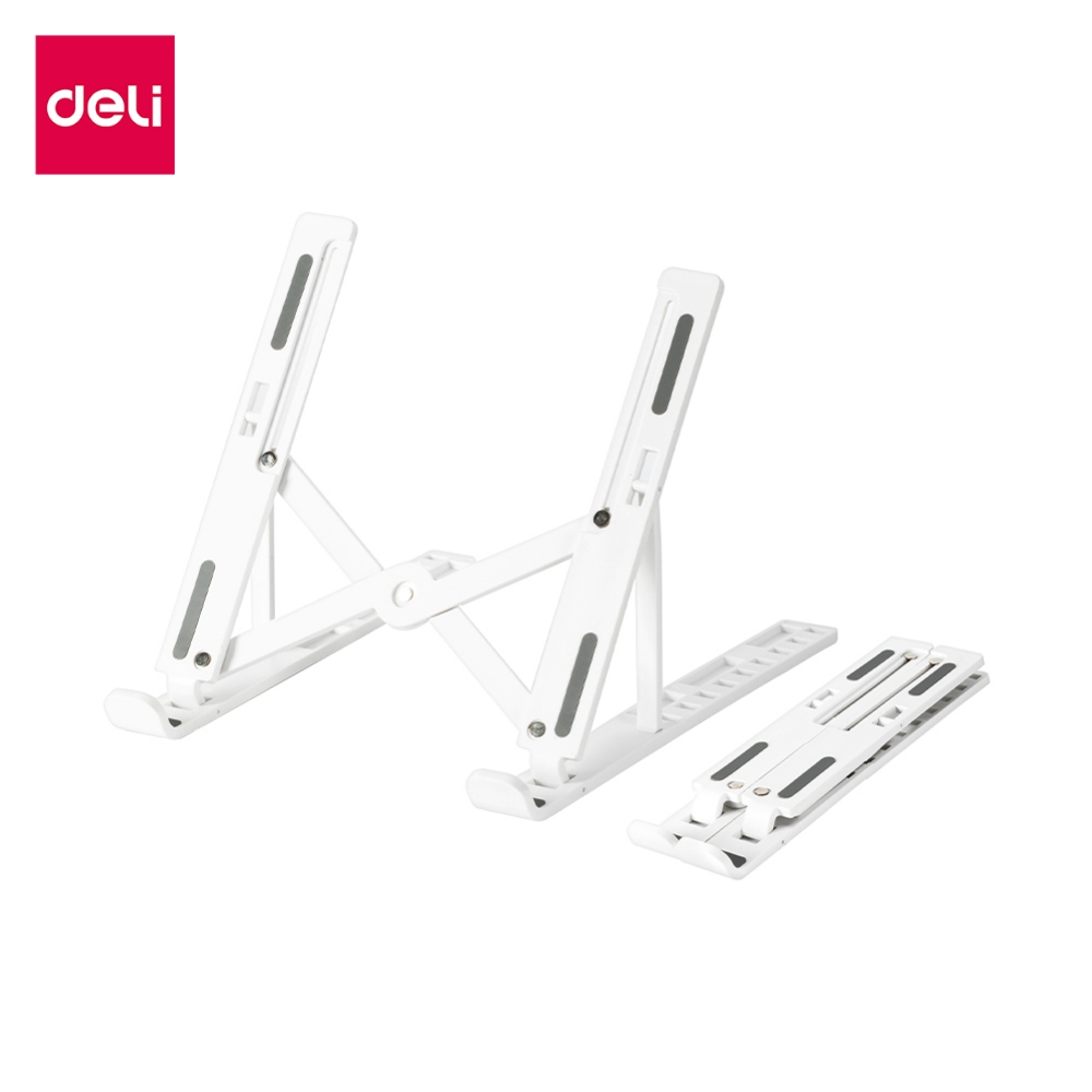 Deli ที่ตั้งโน๊ตบุ๊ค แท่นวางโน๊ตบุ๊ค พกพาสะดวก พับเก็บง่าย ปรับได้ 10 ระดับ แข็งแรง Laptop stand