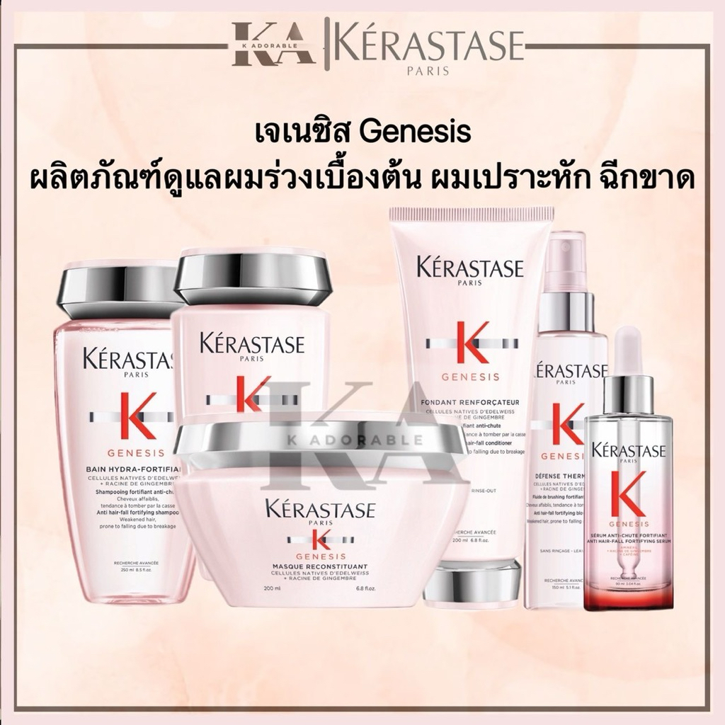 [ครบชุด] Genesis สำหรับปัญหาผมร่วง Shampoo/Conditioner/Masque/Serum [รับประกันของแท้ 100%]