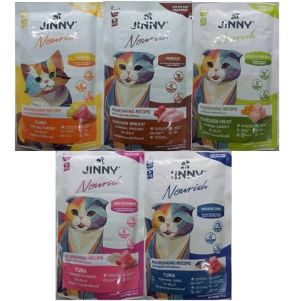 Jinny Nourish อาหารเปียกแมว 70 g. (แบบโหล 12 ซอง)*โปรดอ่านรายละเอียดก่อนสั่งซื้อ