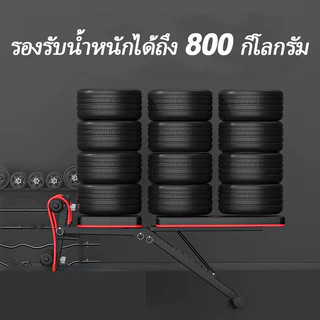 ม้านั่งดัมเบล ม้านั่งยกน้ำหนัก ม้านั่งอเนกประสงค์ ม้านั่งซิทอัพ และอุปกรณ์ฟิตเนสพับได้ 6 in 1 ใช้สำหรับการออกกำลังกาย