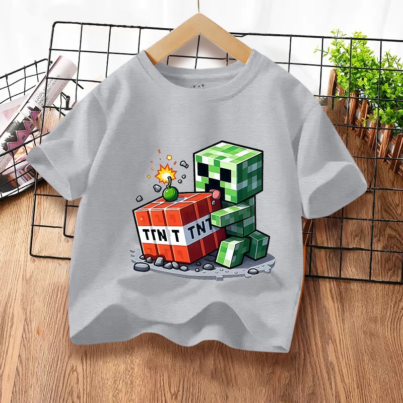 H1204เสื้อยืดเด็กแขนสั่ง.ผ้านุ่นใส่สบายทั้งเด็กชายกับเด็กหญิง