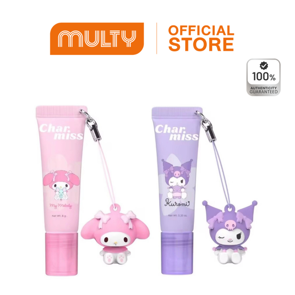 Charmiss Blooming Heart Tinted Lip Serum 8 g.เซรั่มกลอสหัวโดนัท สุดน่ารัก พร้อมพวงกุญแจตุ๊กตา