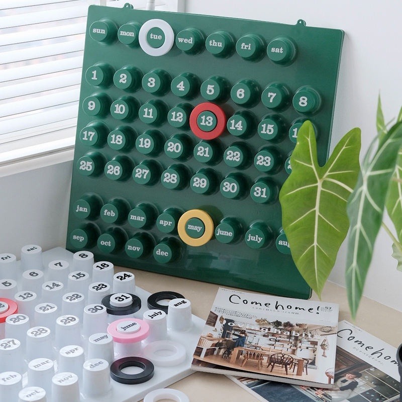 แหวนปฏิทิน Retro DIY อะคริลิค Ferrule | INS Minimalist Perpetual Calendar