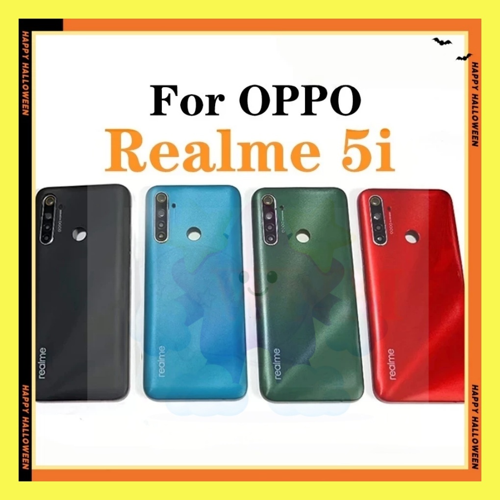 ฝาหลัง OPPO Realme 5i กระจกหลัง Battery Back Cover for Realme 5i ฝาหลังพร้อมกระจกเลนส์กล้อง