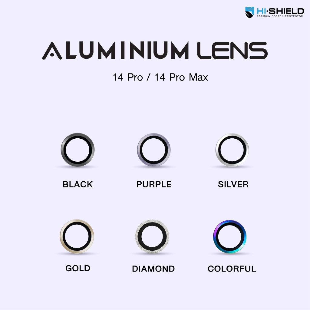 HiShield Aluminium Lens ฟิล์มกล้อง For iPhone 17 Pro Max/16 Pro Max/15 Pro Max/14 Pro Max/13 Pro Max/12 - รูปที่ 3